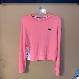 Pink Crop crewneck